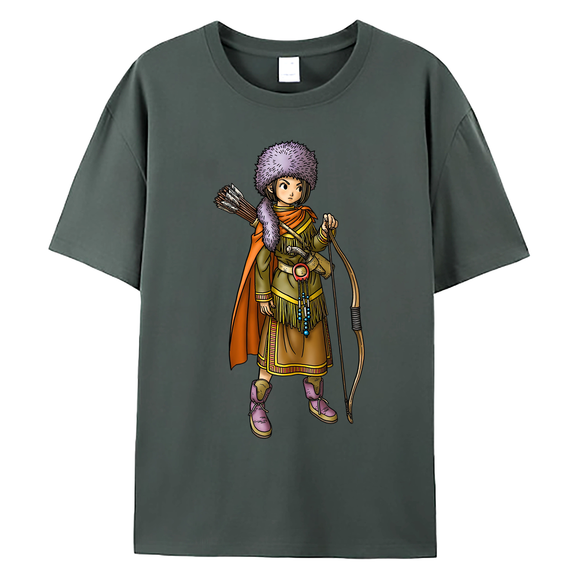 （画像用） ドラゴンクエスト Doragon Kuesuto Dragon Quest 綿100％ メンズ半袖Tシャツ｜肌触りやわらか＆通気性